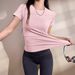 Women Yoga Top Seamless Sport T Shirts Fitness Clothes Short Sleeve Yoga Shirt Gym Top Running Active Wear Sport Top_ecoleips.com