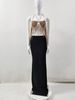 INS Strapless Tassel Halter Knitted Top Long Skirt Set For Women_ecoleips.com