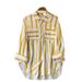 Selected Japanese And Korean Casual Mid-Length Striped Cardigan With Single Row Pockets For Women's Wholesale_ecoleips.com
