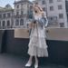 Pure Desire Style White Strap For Women, New Spring/Summer Beach Vacation Elegant Draped Sweet Long Dress_ecoleips.com