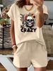 Women’s 2 Piece Outfit Set – Oversized Graphic T-Shirt And Biker Shorts Matching Set, Casual Summer Lounge Tracksuit For Daily Wear-302_ecoleips.com