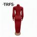 Women's Stretchy Bodycon Long Sleeve Dress Slim Fit Casual Evening Outfit Statement Buttons M to XXXL_ecoleips.com