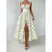 Summer Style Fresh And Sweet Halter Neck Dress for Women Low Cut High Waisted Tie Front Fruit Print 5 Colors Available_ecoleips.com