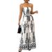 Women's Clothing Spring And Summer Printed Jumpsuit Wide Leg Slim Fitting Lace Up Jumpsuit_ecoleips.com