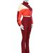 Women's Clothing Women's High Waist Slightly Flared Two Piece Suit Sports Casual Color Matching Navel Baring_ecoleips.com