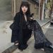 Subculture Women's Dark Style Lace Trimmed Slim Fit Flared Pants 22530A Hip Hop Dance Trousers for Ladies_ecoleips.com