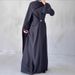 Muslim Dress Women Elegant Long-Sleeve Evening Dress – Slim Fit Modest Gown (Dark Blue, S-XXL)_ecoleips.com