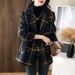 Plus Size Women's Clothing Winter New Fashion Korean Style Slim Mother Retro Plaid Splicing Woolen Coat_ecoleips.com