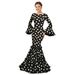 Women's New European And American Fashion Polka Dot Bell-sleeve Slim-fit Bodycon Fishtail Dress For Women On Dress_ecoleips.com