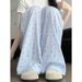 Suitable For All Seasons Ice Silk Polka Dot Yamamoto For Women, Summer Thin Lazy Style, Loose Fit, Versatile Trendy Slimming Casual Straight_ecoleips.com