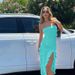 2024 Spring/Summer European And American Fashion Trend Women's New One Shoulder Bra Wrap Hip Slim Fit Irregular Dress_ecoleips.com