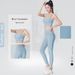 Women's Clothing Solid Color Yoga Suit Sports Underwear Beautiful Back Bra Breast Tucking Fitness Pants High Waist Abdomen Tucking Hip Lifting Autumn_ecoleips.com