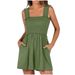 2027 Summer Fashion European-USA Style Wide-Leg Rompers Women Polyester Pure Color Strap Jumpsuit S-2XL_ecoleips.com
