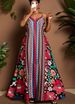 2026 Curvy Bohemian Print Maxi Dress, Butterfly Strap V Neck Multicolor Beach Long Gown For Spring Summer Vacation_ecoleips.com