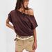 Wish American-style Spicy Girl Off-shoulder Hollow-out Short-sleeve T-shirt For Women, 2025 New Model, Loose,_ecoleips.com