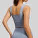 Juyitang Women's High Strength Sports Bra Shockproof Fixed Cup Fitness Yoga Vest Gathered_ecoleips.com