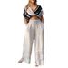 Women's Clothing Elegant V Neck, High Waist, Exposed Navel, Bat Sleeves, Bell Pants Fashion Suit_ecoleips.com