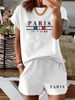 Women’s 2 Piece Outfit Set – Oversized Graphic T-Shirt And Biker Shorts Matching Set, Casual Summer Lounge Tracksuit For Daily Wear-312_ecoleips.com