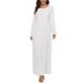 Verve New Muslim Prayer Clothing Basic Long Sleeve Inner Layer Round Neck Dress Robe_ecoleips.com
