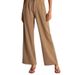 High-Waisted Wide-Leg Pants Women's Slimming Drapey Casual Suit with Real Pockets at the Back And Belted Slimming Wide Leg Pants for Commuting_ecoleips.com