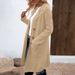 2024 Autumn Winter European And American Cross-Border New Women's Fashion Versatile Mid-Length Wool Coat Blazer_ecoleips.com