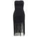 Women's Clothing Summer New Tassel Sexy Tube Top Slit Dress For Women_ecoleips.com