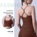 2024 New Sexy Cross Back Sports European And American Fitness Vest Bra Yoga Wear For Women_ecoleips.com