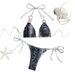 New Snake Print Split Swimsuit Women's European And American Bikini Sexy Triangle Bag Tie Dye Halter Neck Pure Desire Style Bikini_ecoleips.com