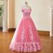 Elegant Sequin Evening Gresses For Women, One-Shoulder A-Line Long Party Dress For Banquet, Prom, Host, Pageant, Cocktail_ecoleips.com