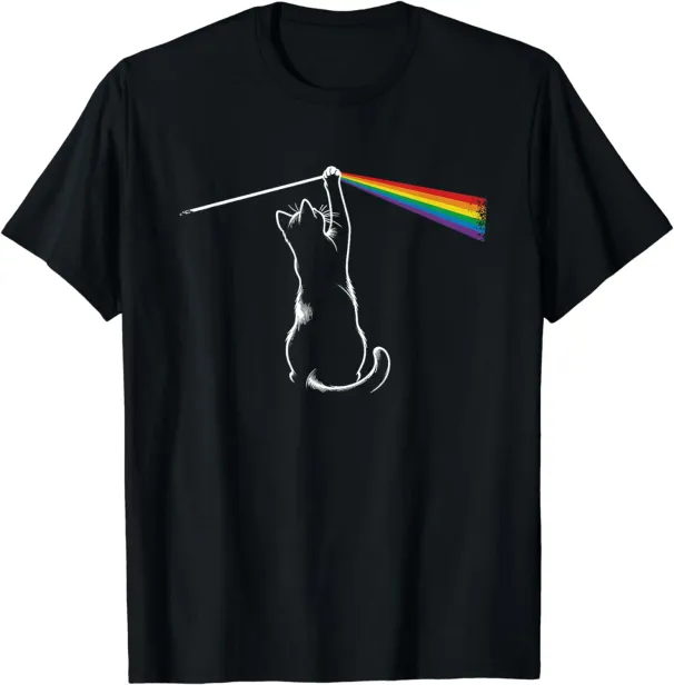 Funny Cat T-Shirt Cat Rock Music Gift Women Clothing Custom Printed Streetwear Graphic T Shirts Anime Clothes Women's Clothing_ecoleips.com