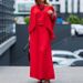 Summer Women's Plus Size Linen Cotton Batwing Sleeve Top & Wide Leg Pants Set – Breathable Office Casual Outfit (Grey/Red/Khaki/Blue/Green, S-5XL)_ecoleips.com