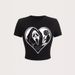 Women's Casual Comfortable Slim-fit Round-neck Printed Short-sleeve T-shirt, Short-sleeved And Cropped In Various Styles_ecoleips.com