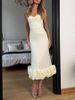 Women's Clothing Solid Color Swing Sling Dress Slim Temperament Dress_ecoleips.com