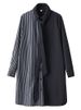 Patchwork Stripe Oversized Shirt Dress For Women Spring Autumn New Long Sleeve Loose Casual Vintage Dress Elegant Clothes 2026_ecoleips.com