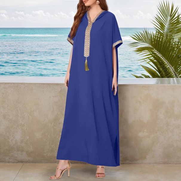 Modest Abaya Dress/Muslim Dress Women Elegant Dubai-Style Abayas With Hood & Ankle-Length Flowing Design – Embroidered Dresses For Work & Daily Wear_ecoleips.com