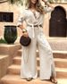 K Fresh And Sweet Women's Long Sleeved Shirt, Wide Leg Pants, Fashionable Casual Suit_ecoleips.com