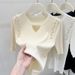 Women's Clothing Hollow Knit Sweater Women's Short Sleeves Summer New French Sweet And Spicy Style Design Ice Silk Slim Tops Women's Trend_ecoleips.com