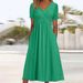 Summer Short-Sleeved Women's Dress, A Personalized Dress For Women_ecoleips.com