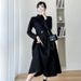Real Shot~ Autumn Winter New Arrival Outerwear Inner Wear Internet Celebrity Plus Size Two-Piece Maternity Dress_ecoleips.com