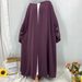 Luxury Rhinestone Muslim Abaya, New Elegant Long Sleeved Cardigan_ecoleips.com