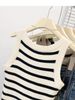 Striped Knit Vest Women 2026 Summer New Style, Designed For Layering Or Wearing Alone, Unique Design, Sleeveless Top_ecoleips.com