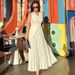 European And American Suits For Women Summer Sleeveless Vest Slit Solid Color Large Swing Pleated Skirt Women's Clothing Two Piece _ecoleips.com