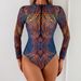 Women's Clothing Sexy Mesh Slim Fit One Piece Swimsuit Long Sleeved Zipper Style For Hot Springs Suitable For Formal & Casual For Women_ecoleips.com