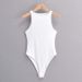 Women's Clothing Slim Round Neck Vest Jumpsuit Outer Wear Slim Sleeveless Suspenders Solid Color Bottoming Shirt Stretch Top_ecoleips.com