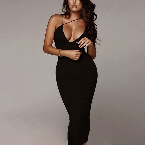 Women's Clothing Low Cut Backless Halter Dress American Style Casual Elegant Fashion Thin Material Suitable For Wish_ecoleips.com