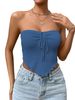 New European And American Summer Fashion Independent Site Cross-border Sexy Ruffled Halter Neck Strap Two-way_ecoleips.com