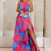 Women's Clothing Sling Dress Print V-Neck Sleeveless Dress_ecoleips.com