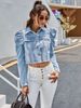 Women’s Clothing Fashion lapel denim casual short jacket autumn and winter_ecoleips.com