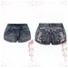 Betty Women's Cartoon Embroidered Rhinestone Denim Shorts Light Blue Sexy Jeans Factory Direct Wholesale Bottoms_ecoleips.com