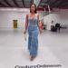 Women's Clothing Micro Elastic Suspenders Low Cut Denim Suit Button Long Skirt Suit_ecoleips.com